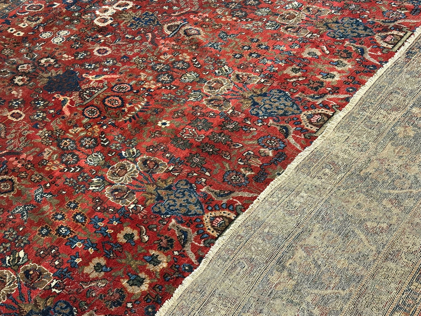 Handgeknüpfter Sarough Vasen Teppich Antik 375x288 cm