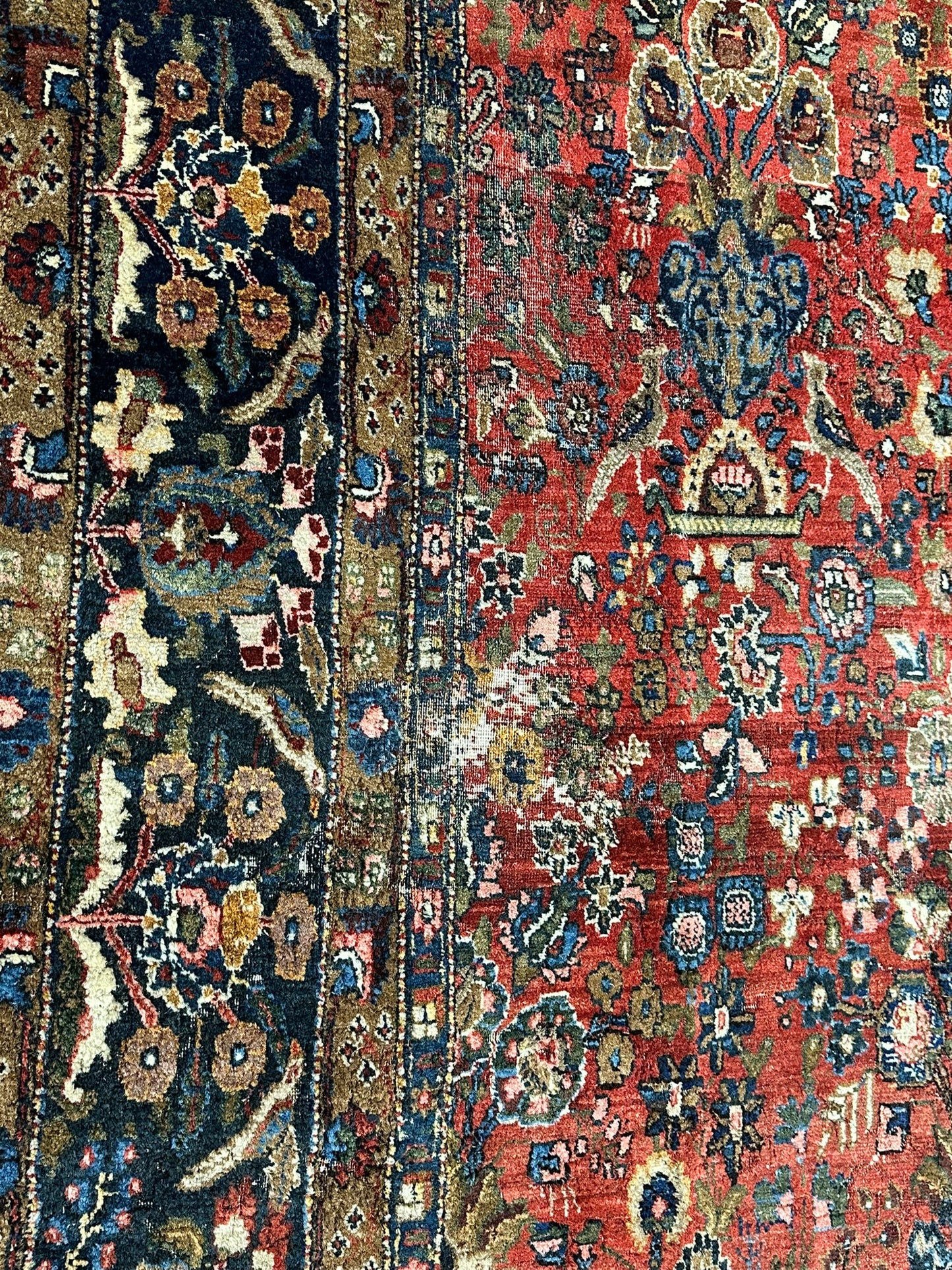 Handgeknüpfter Sarough Vasen Teppich Antik 375x288 cm