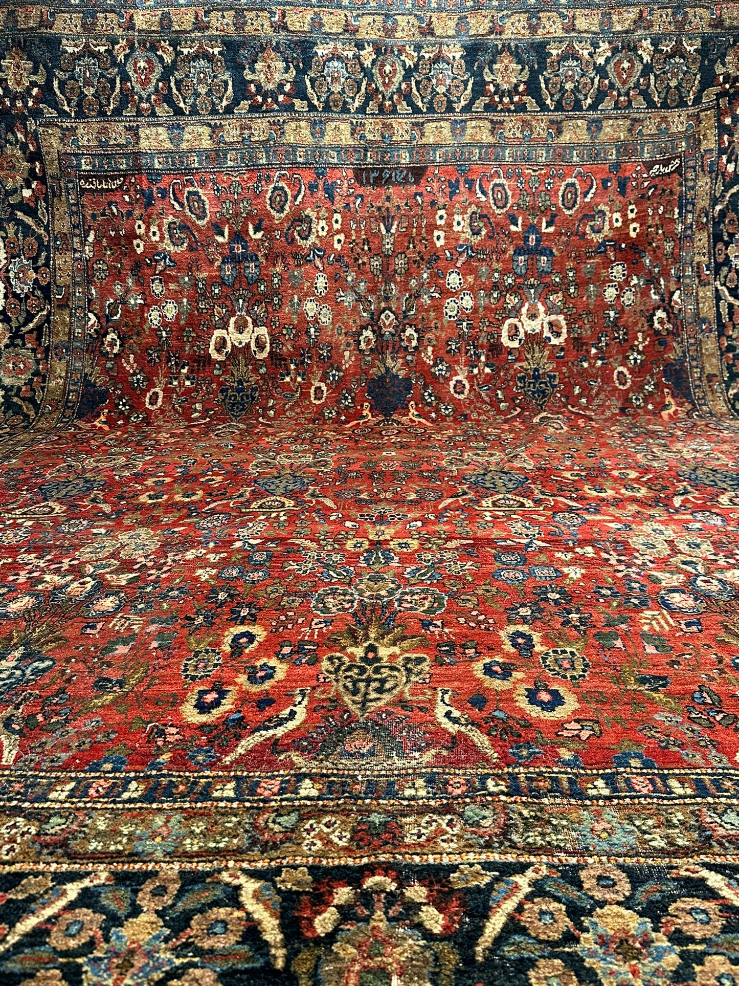 Handgeknüpfter Sarough Vasen Teppich Antik 375x288 cm