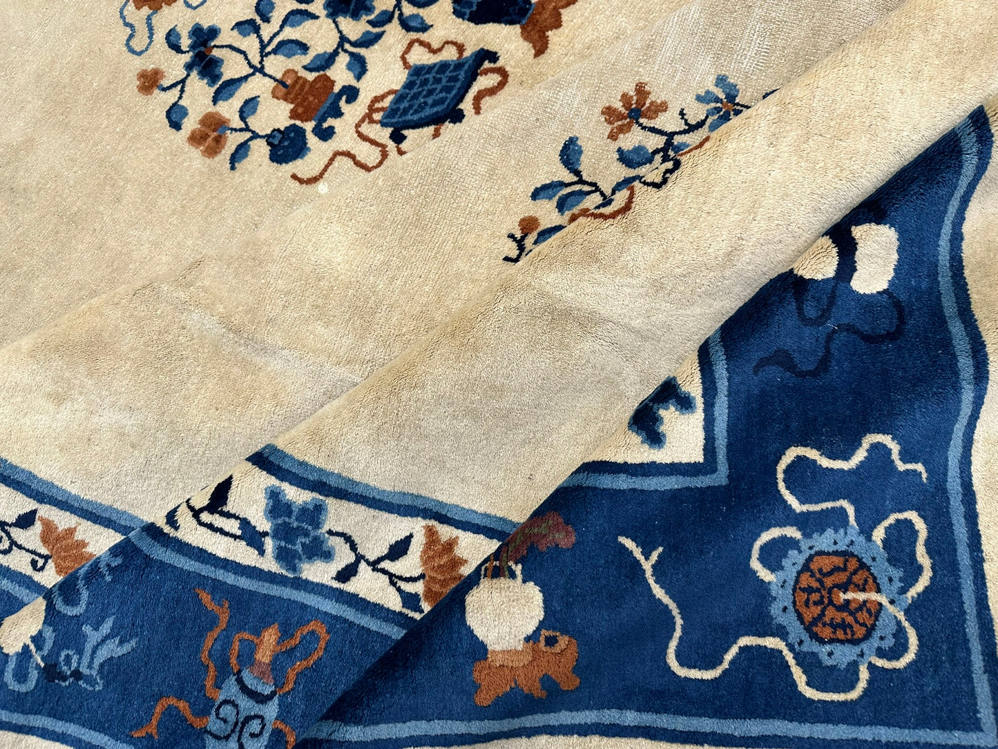 Handgeknüpfter Peking Art Deco Teppich Antik 350x280 cm