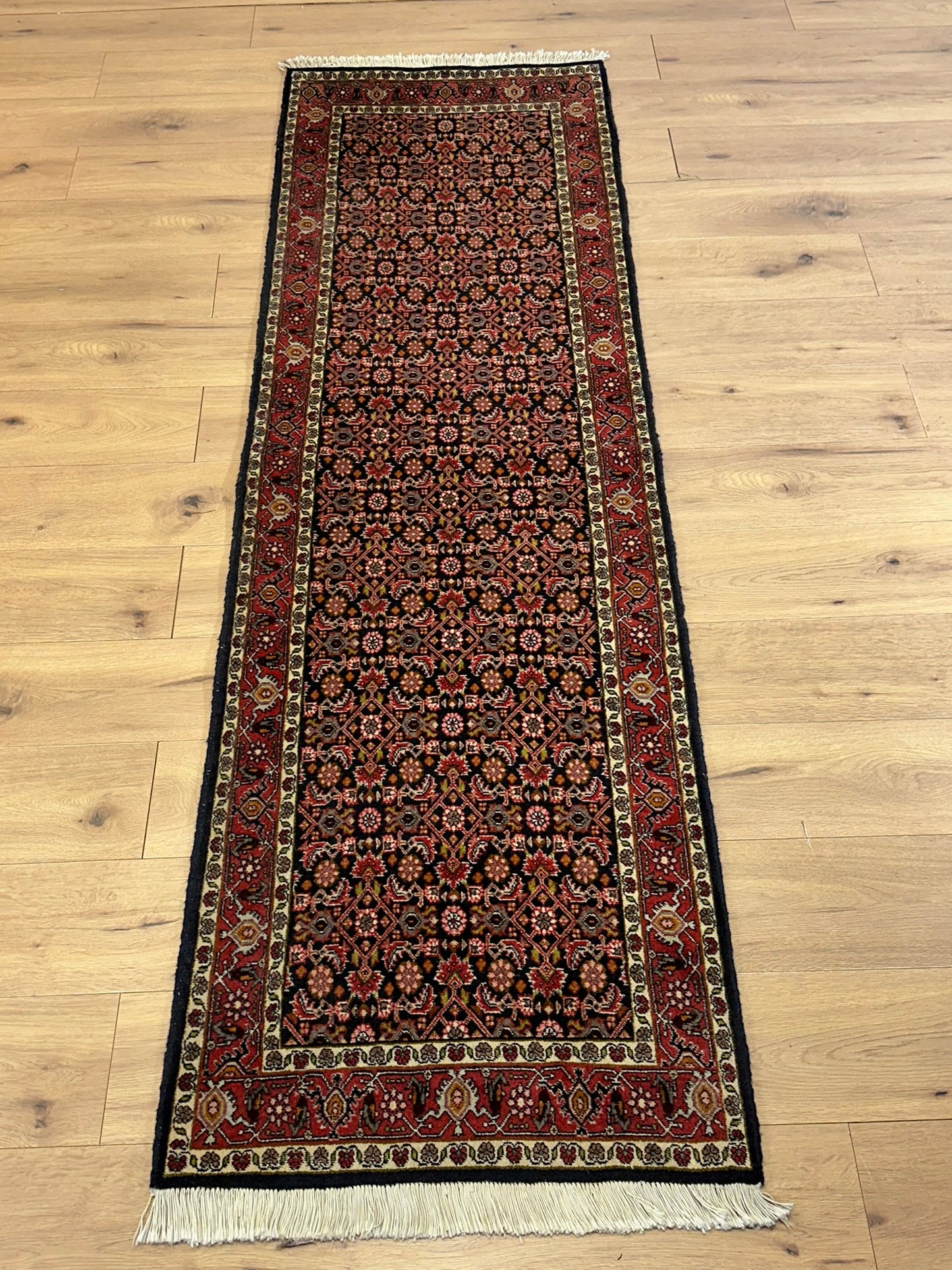 Orientteppich handgeknüpft Bidjar Läufer 245x75 cm