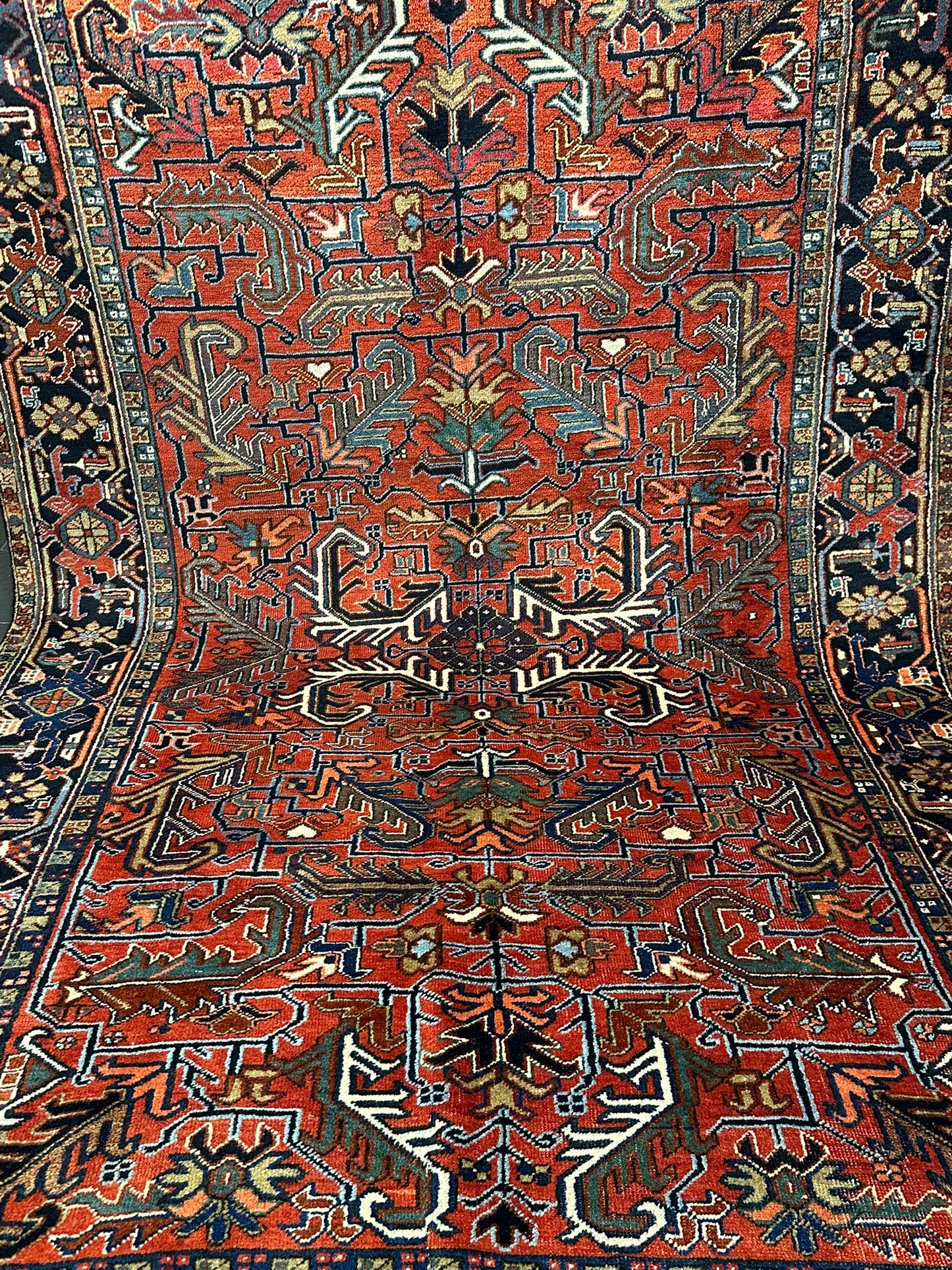 Handgeknüpfter Heriz Teppich Naturfarben Antik 292x190 cm