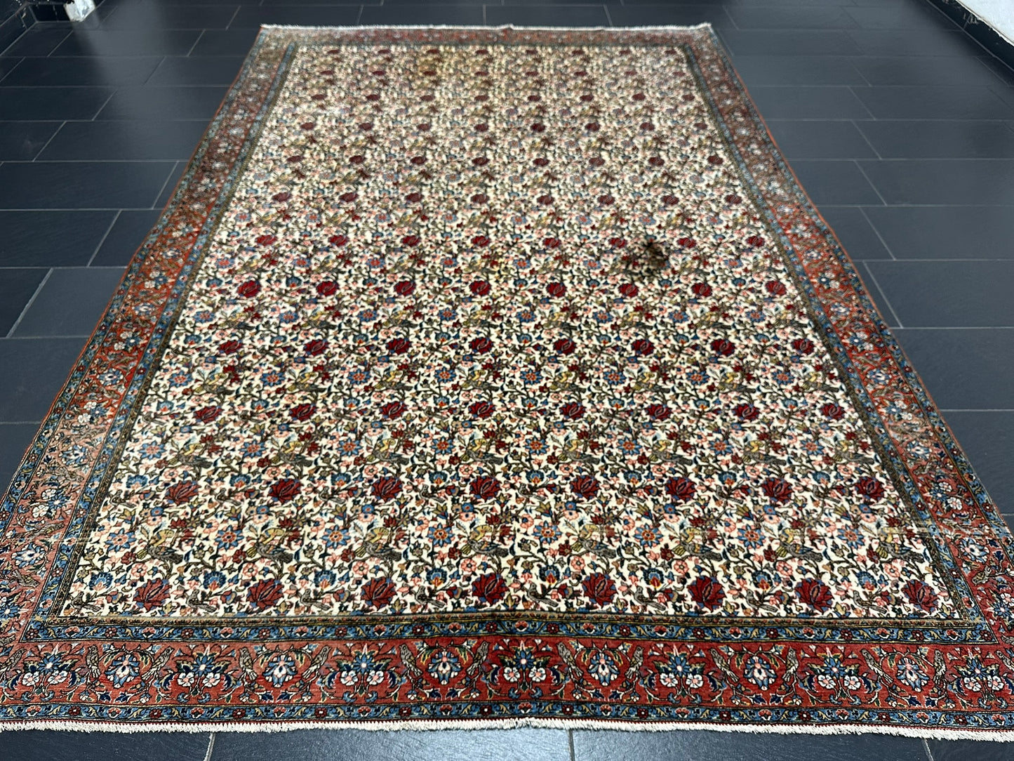 Handgeknüpft Perser Teppich Ghom 315x220 cm – Antikes Paradies Muster