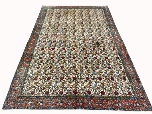 Handgeknüpft Perser Teppich Ghom 315x220 cm – Antikes Paradies Muster