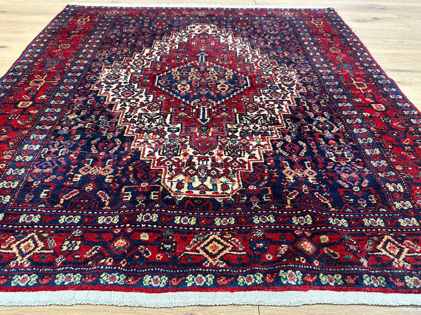 Orientteppich handgeknüpft Bidjar Läufer 176x35 cm