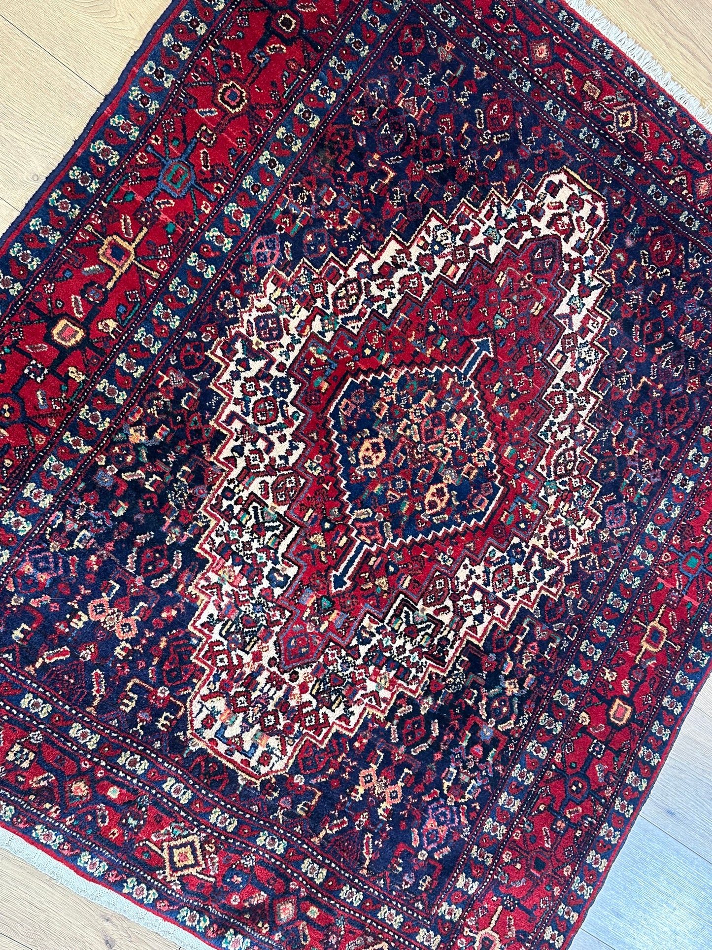 Orientteppich handgeknüpft Bidjar Läufer 176x35 cm