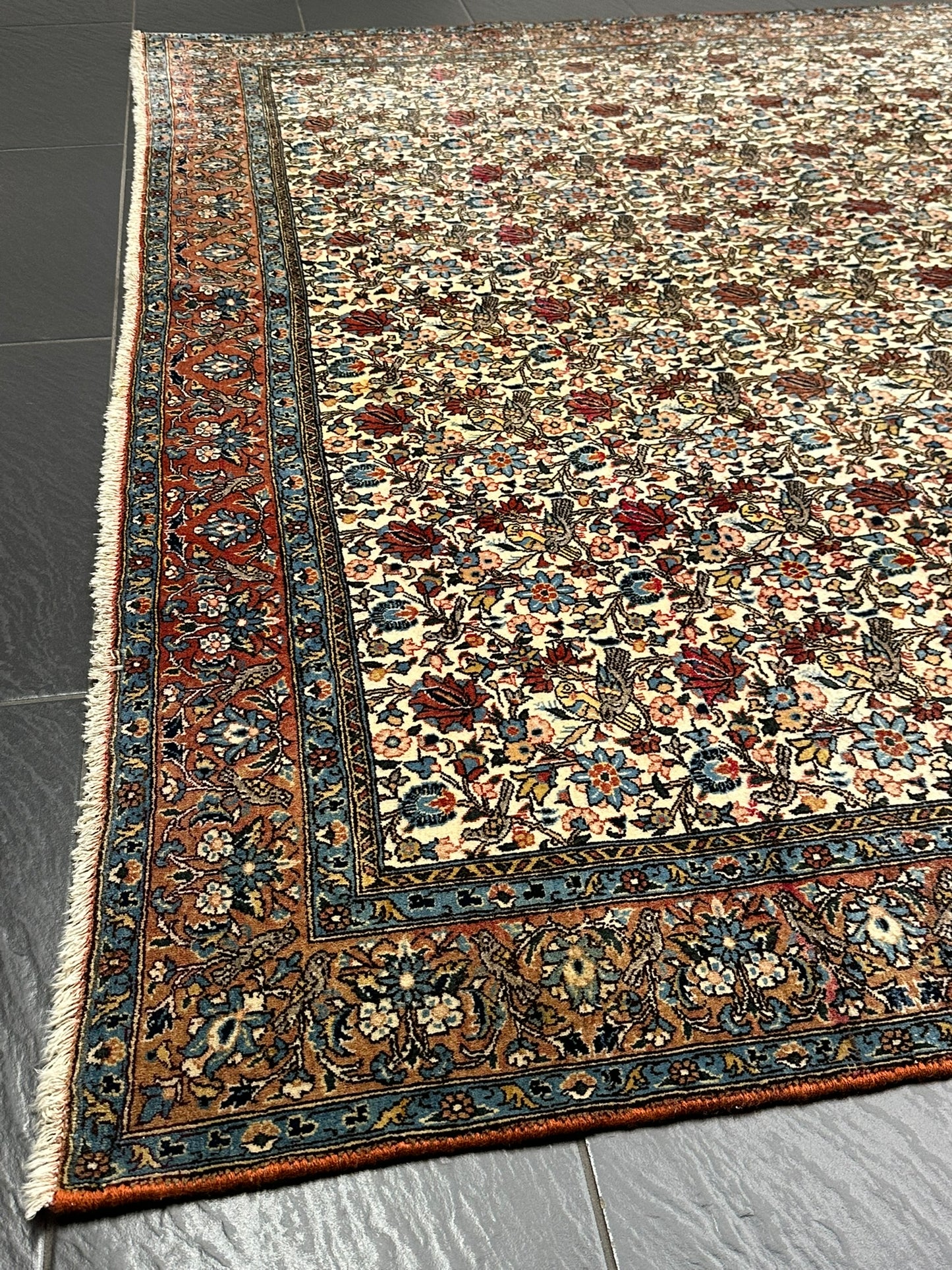 Handgeknüpft Perser Teppich Ghom 315x220 cm – Antikes Paradies Muster