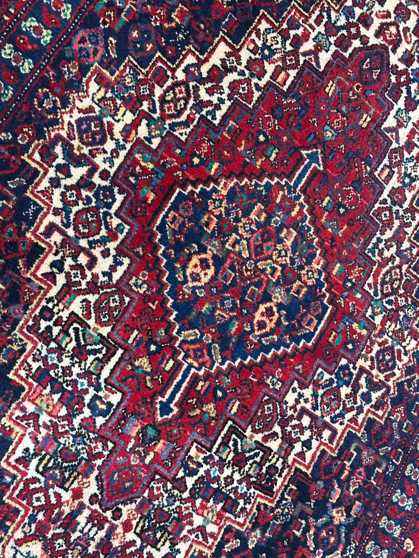 Orientteppich handgeknüpft Bidjar Läufer 176x35 cm