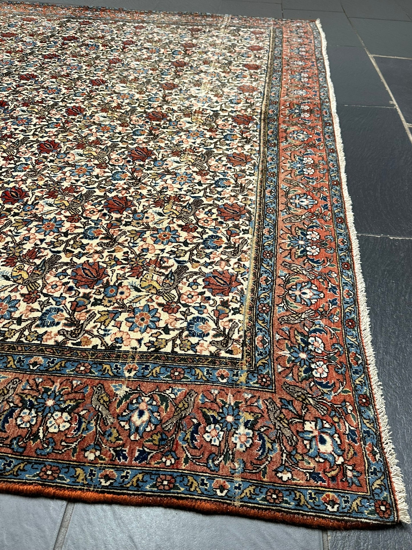 Handgeknüpft Perser Teppich Ghom 315x220 cm – Antikes Paradies Muster