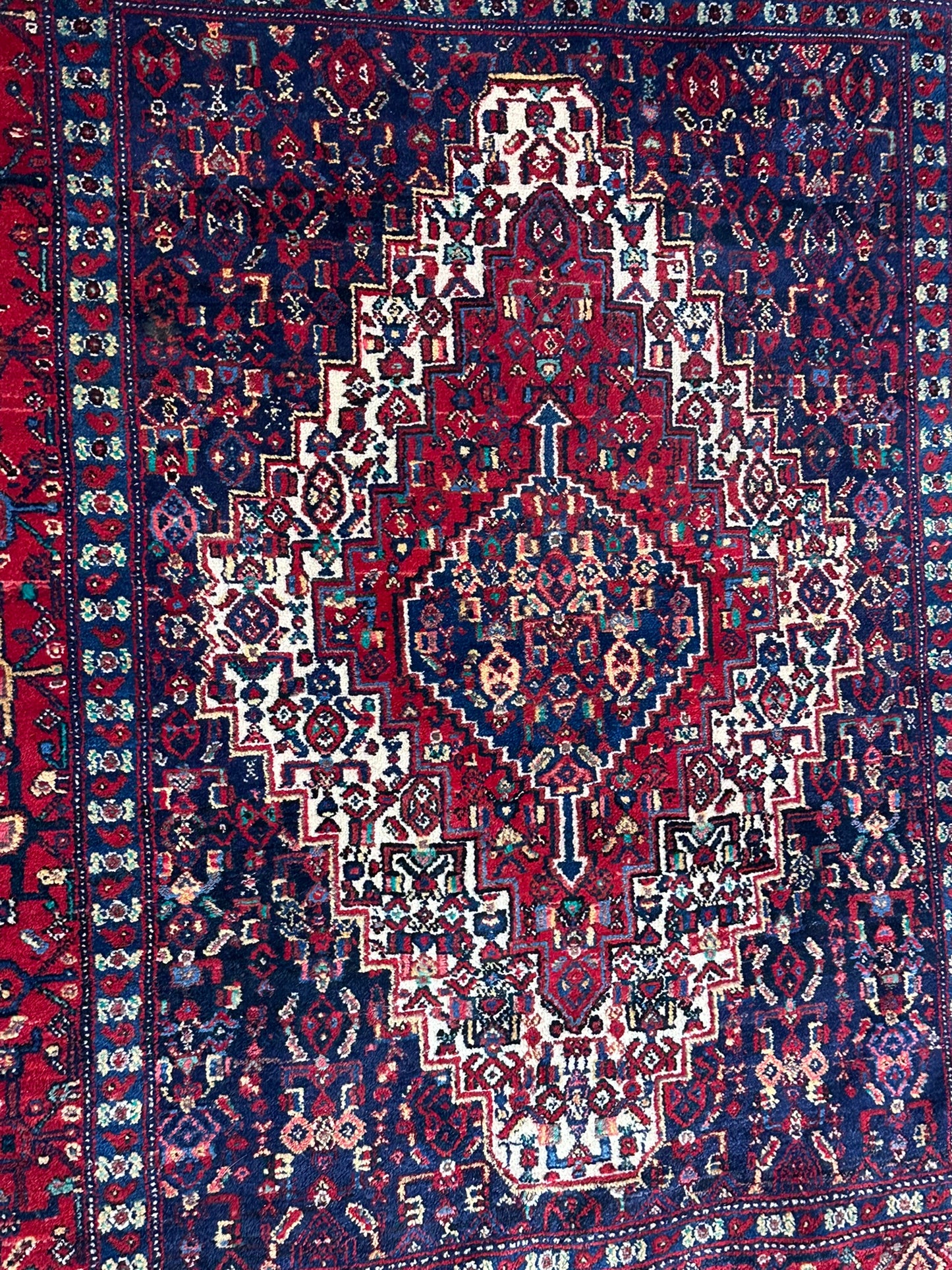 Orientteppich handgeknüpft Bidjar Läufer 176x35 cm