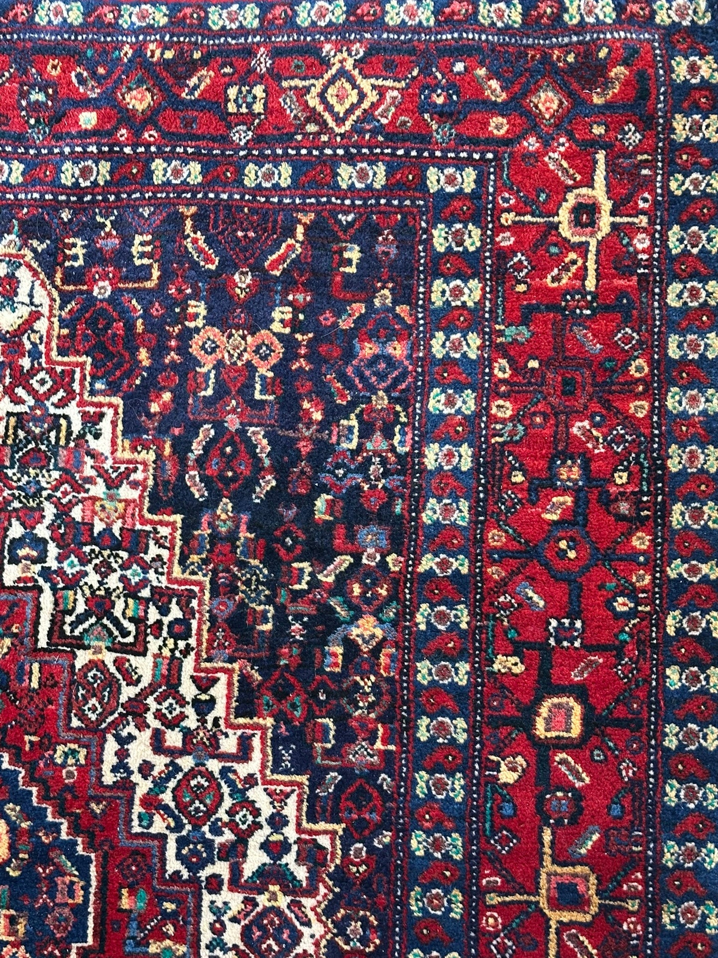 Orientteppich handgeknüpft Bidjar Läufer 176x35 cm