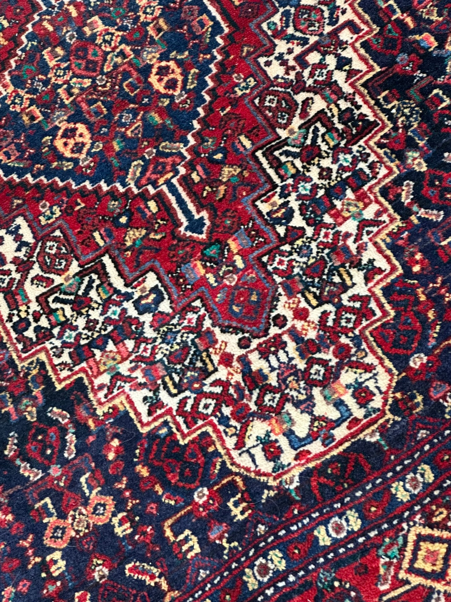 Orientteppich handgeknüpft Bidjar Läufer 176x35 cm