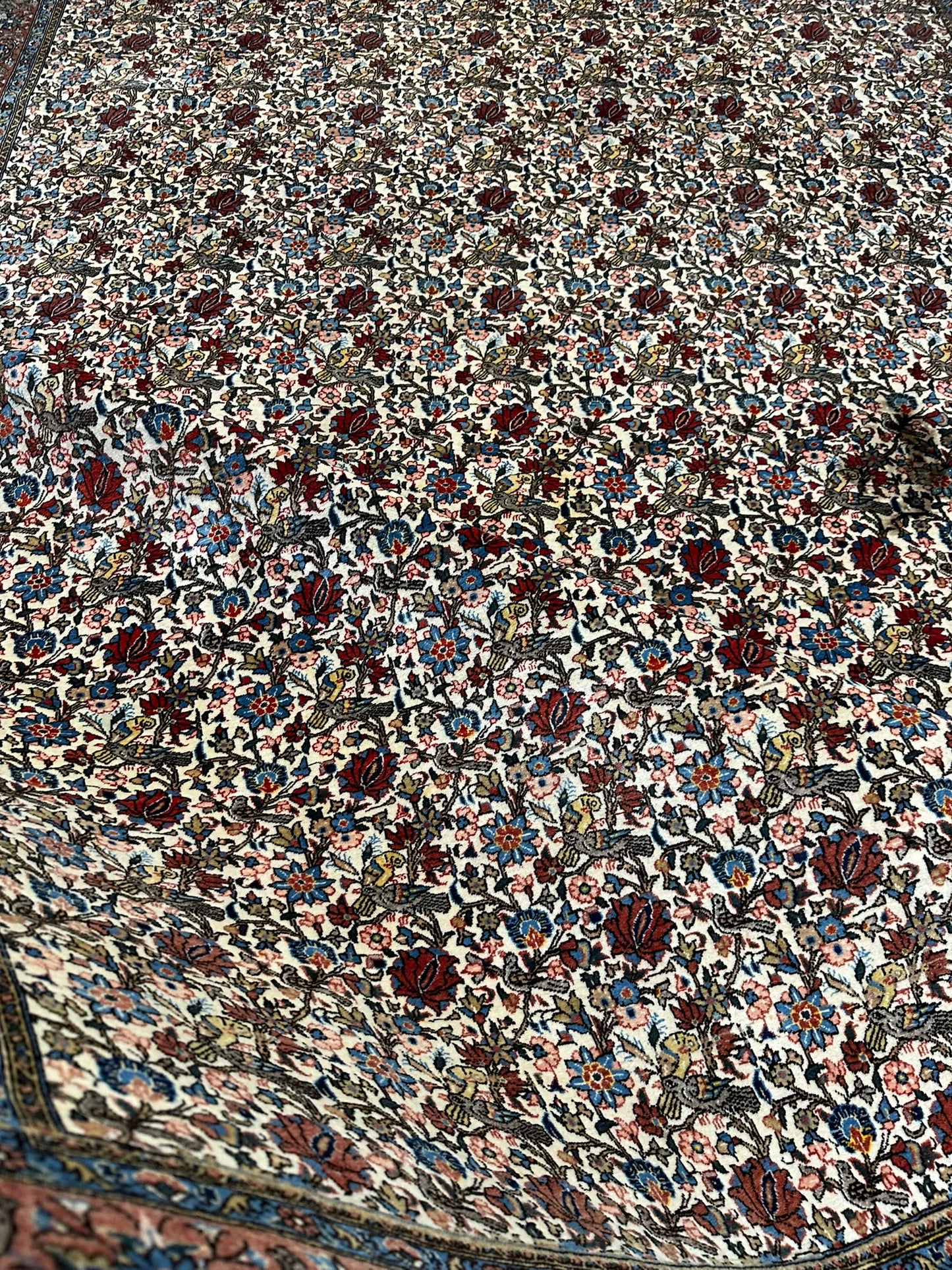 Handgeknüpft Perser Teppich Ghom 315x220 cm – Antikes Paradies Muster