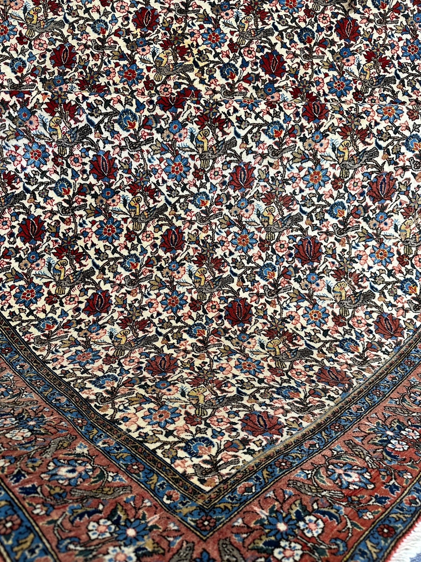 Handgeknüpft Perser Teppich Ghom 315x220 cm – Antikes Paradies Muster