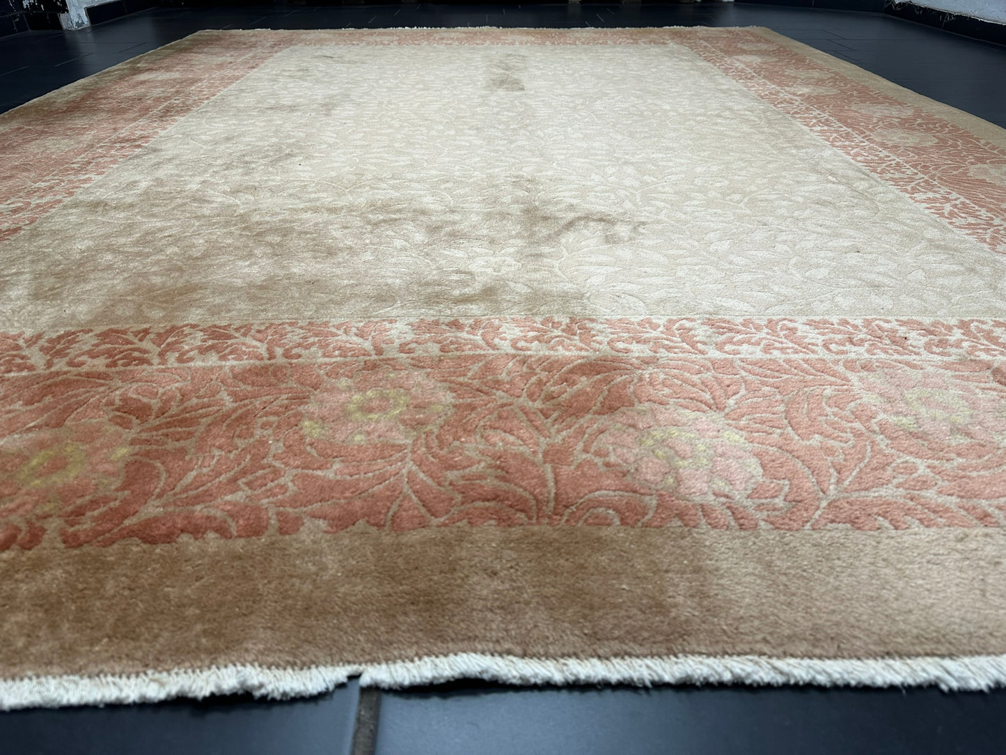 Semi Antik Handgeknüpfter China Teppich Art Deco 356x272 cm