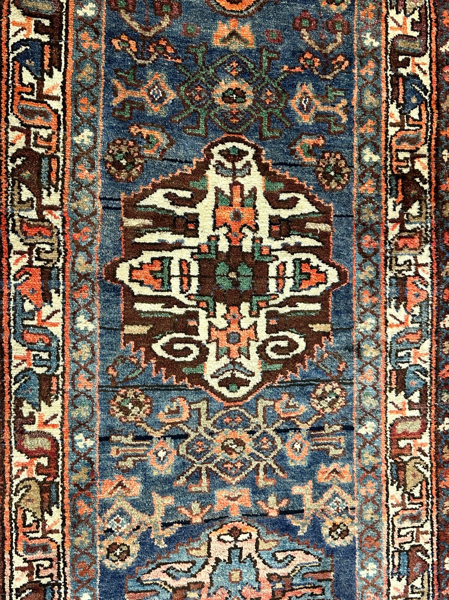 Handgeknüpfter Perser Orientteppich: Antiker Malayer Läufer 360x88cm