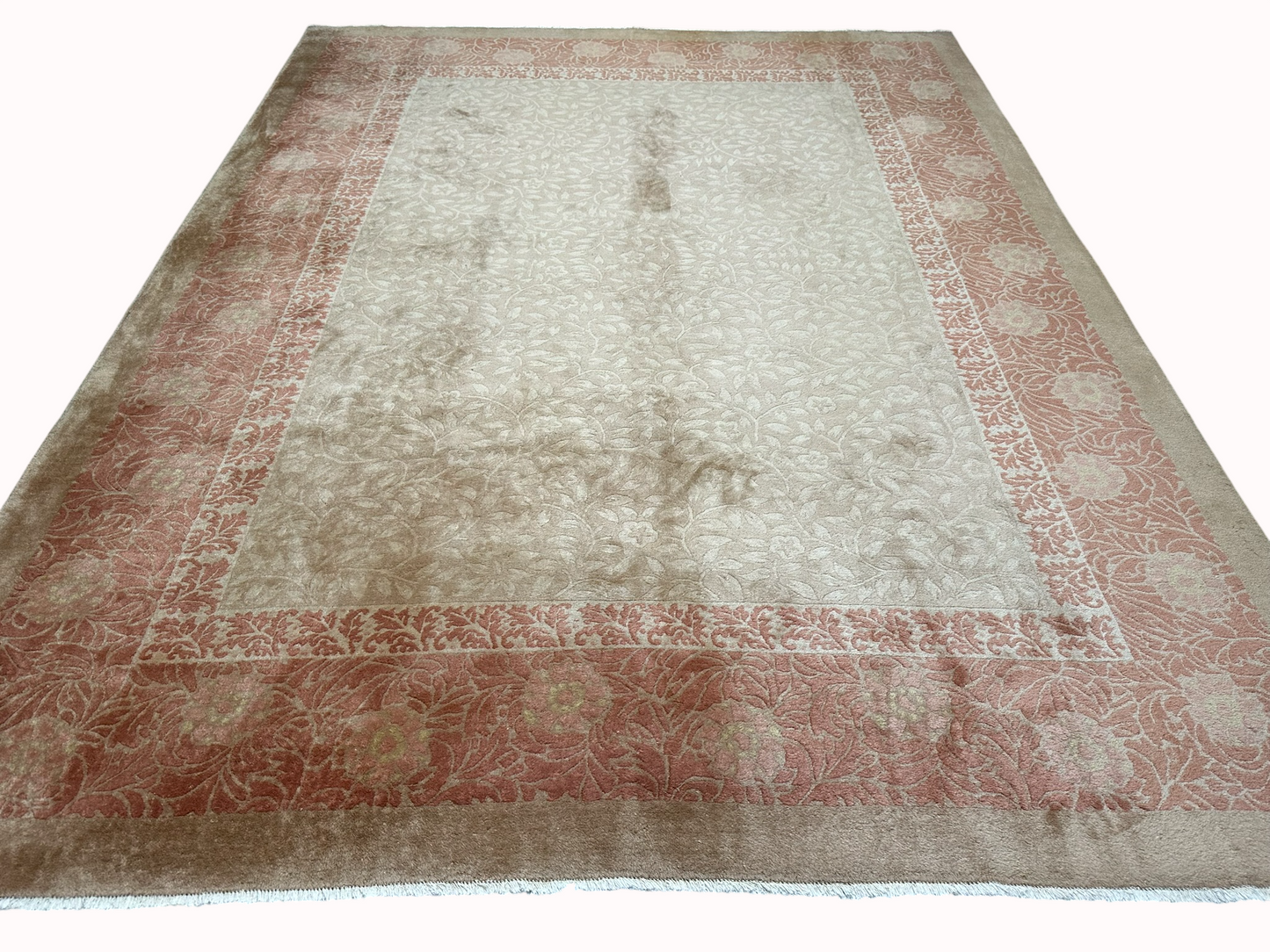 Semi Antik Handgeknüpfter China Teppich Art Deco 356x272 cm