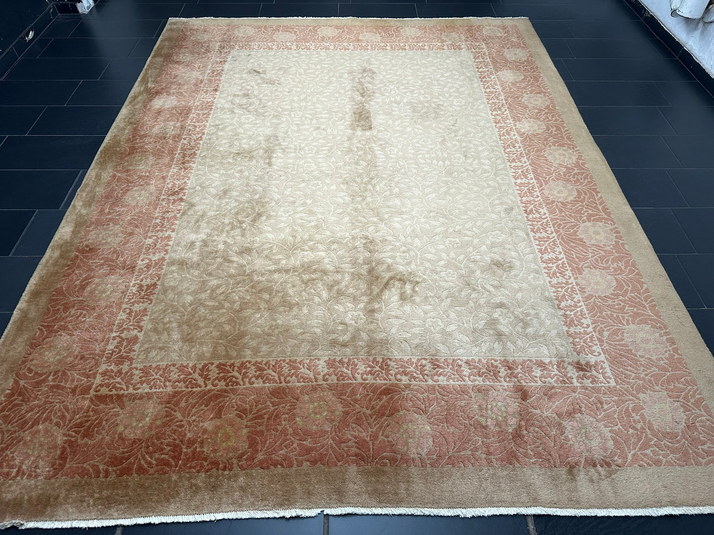 Semi Antik Handgeknüpfter China Teppich Art Deco 356x272 cm