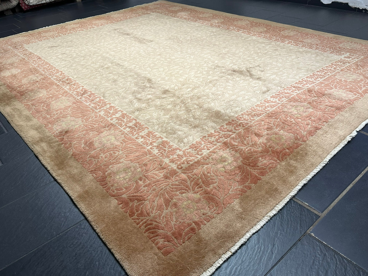 Semi Antik Handgeknüpfter China Teppich Art Deco 356x272 cm