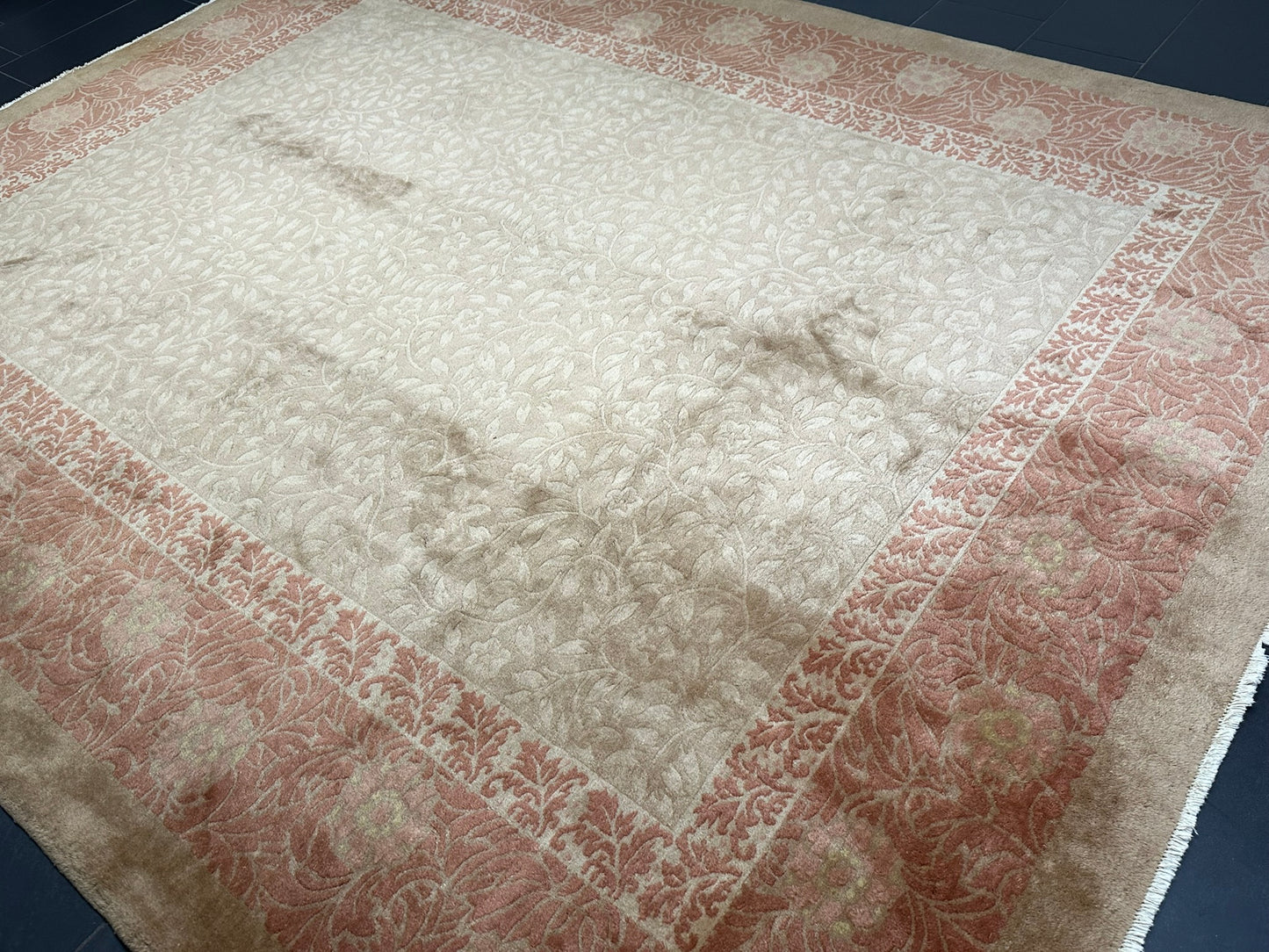 Semi Antik Handgeknüpfter China Teppich Art Deco 356x272 cm