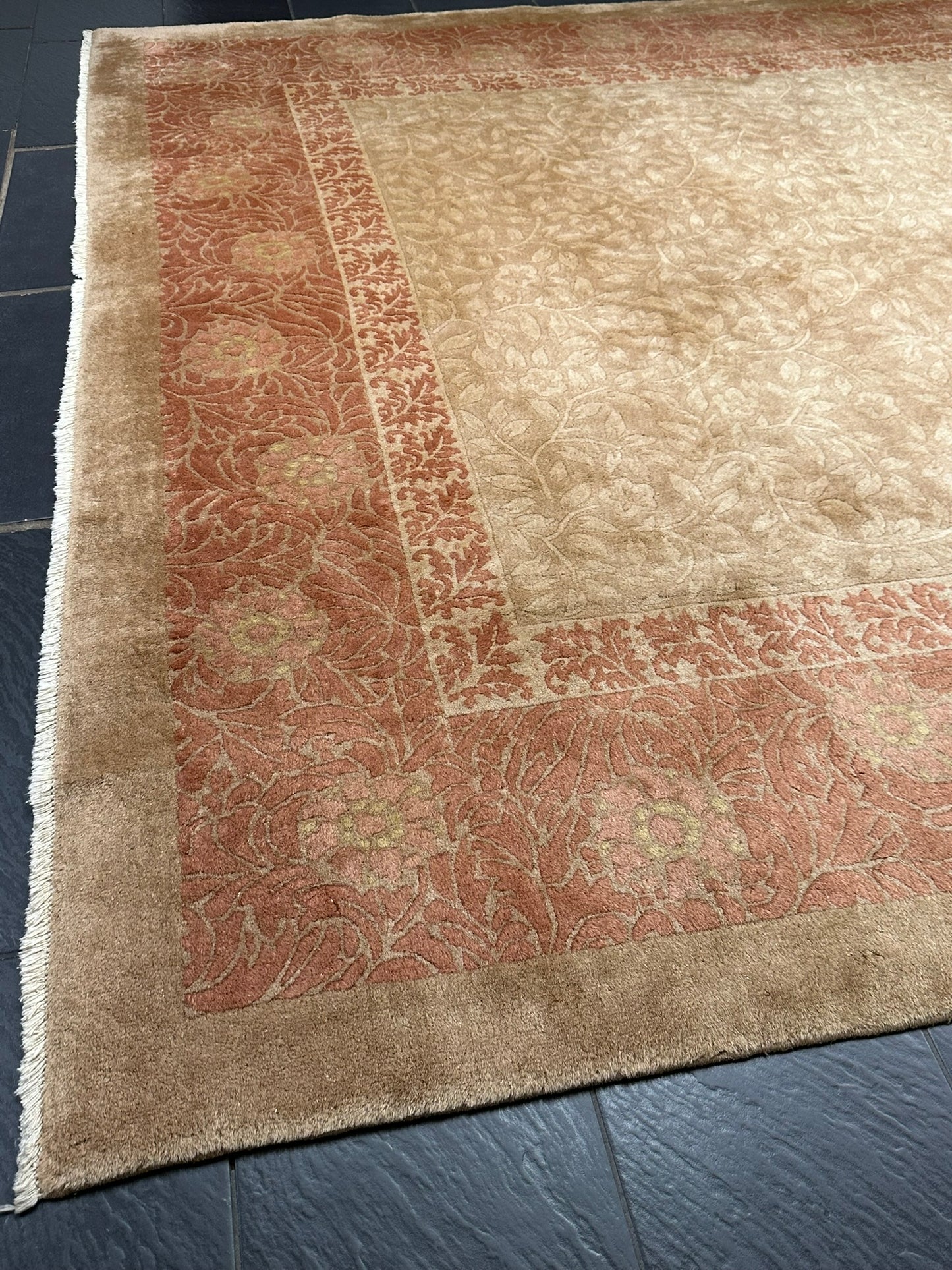 Semi Antik Handgeknüpfter China Teppich Art Deco 356x272 cm