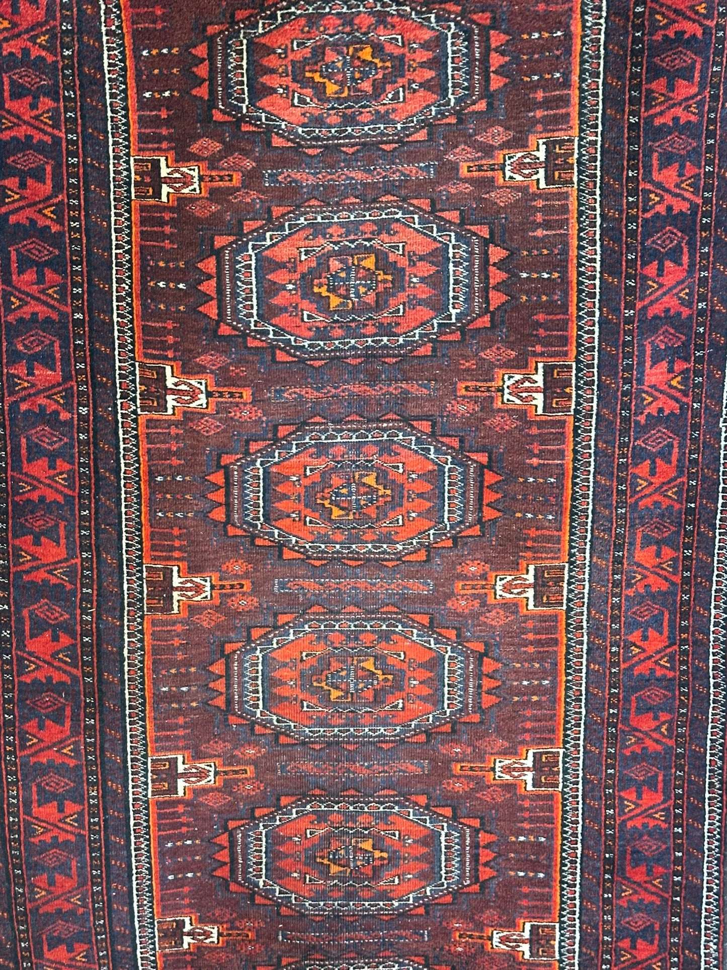 Orientteppich handgeknüpft Belutsch Wolle 200x112 cm