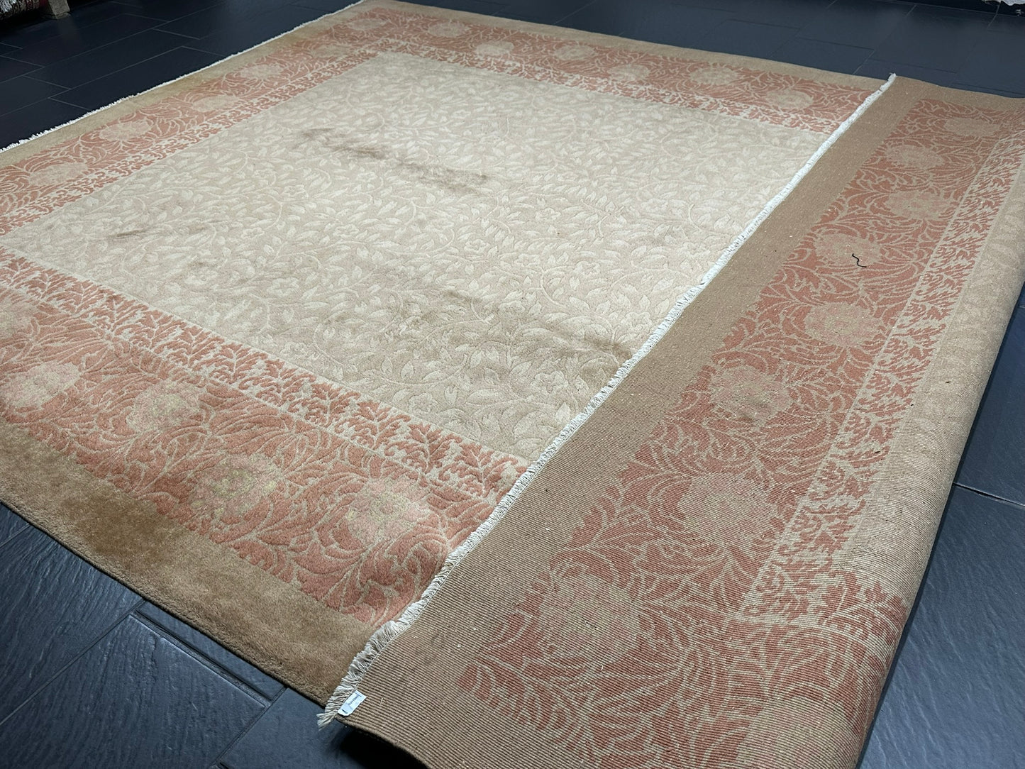 Semi Antik Handgeknüpfter China Teppich Art Deco 356x272 cm