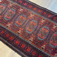 Orientteppich handgeknüpft Belutsch Wolle 200x112 cm