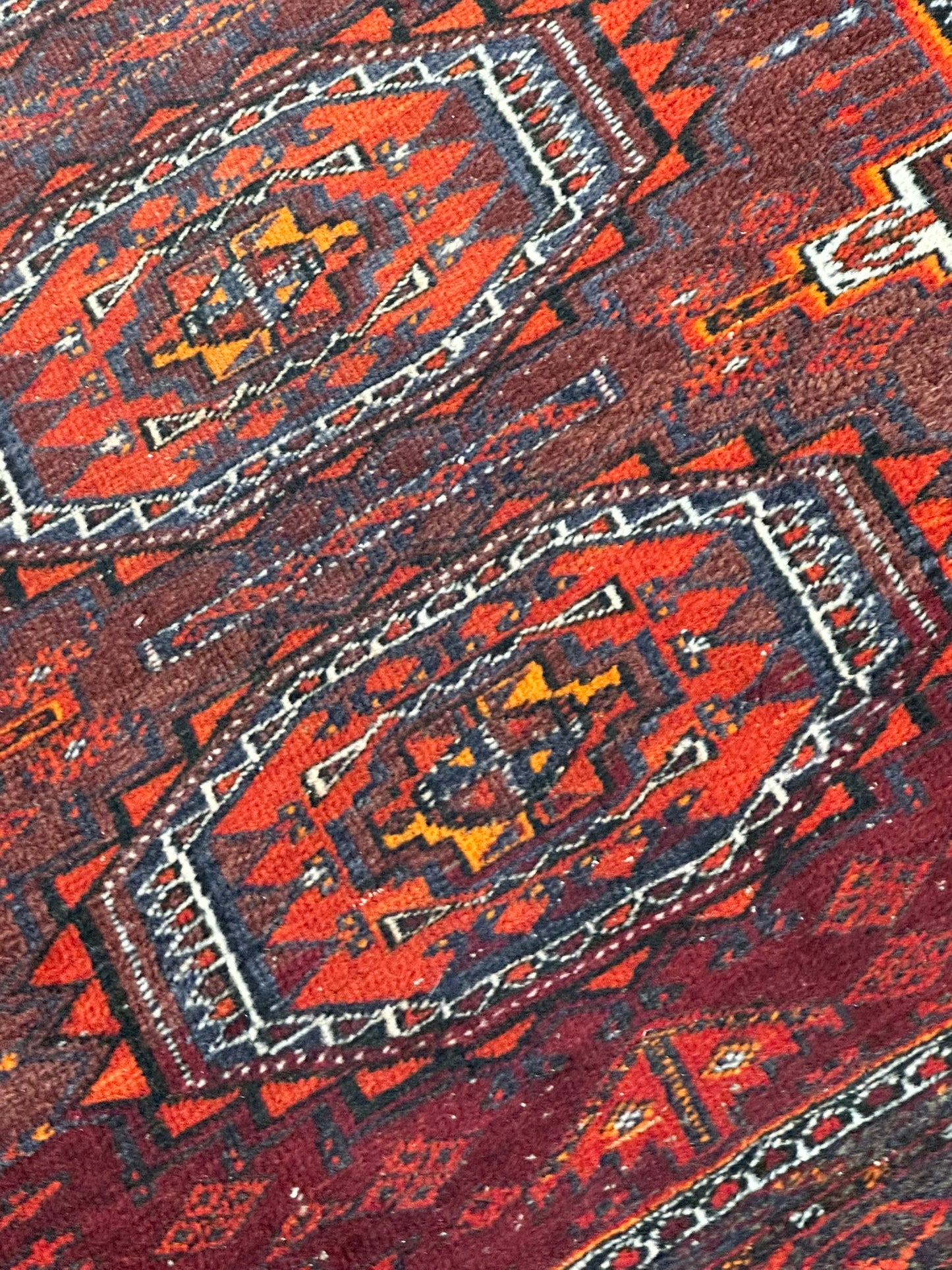 Orientteppich handgeknüpft Belutsch Wolle 200x112 cm
