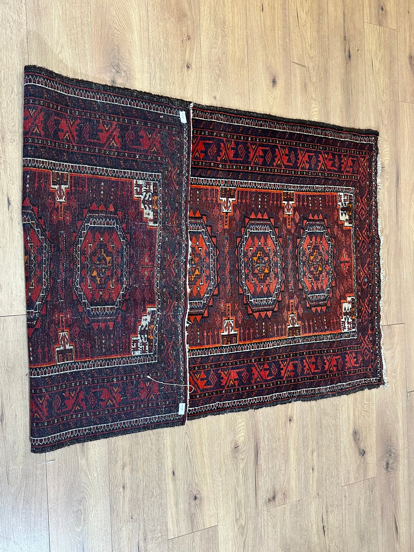 Orientteppich handgeknüpft Belutsch Wolle 200x112 cm