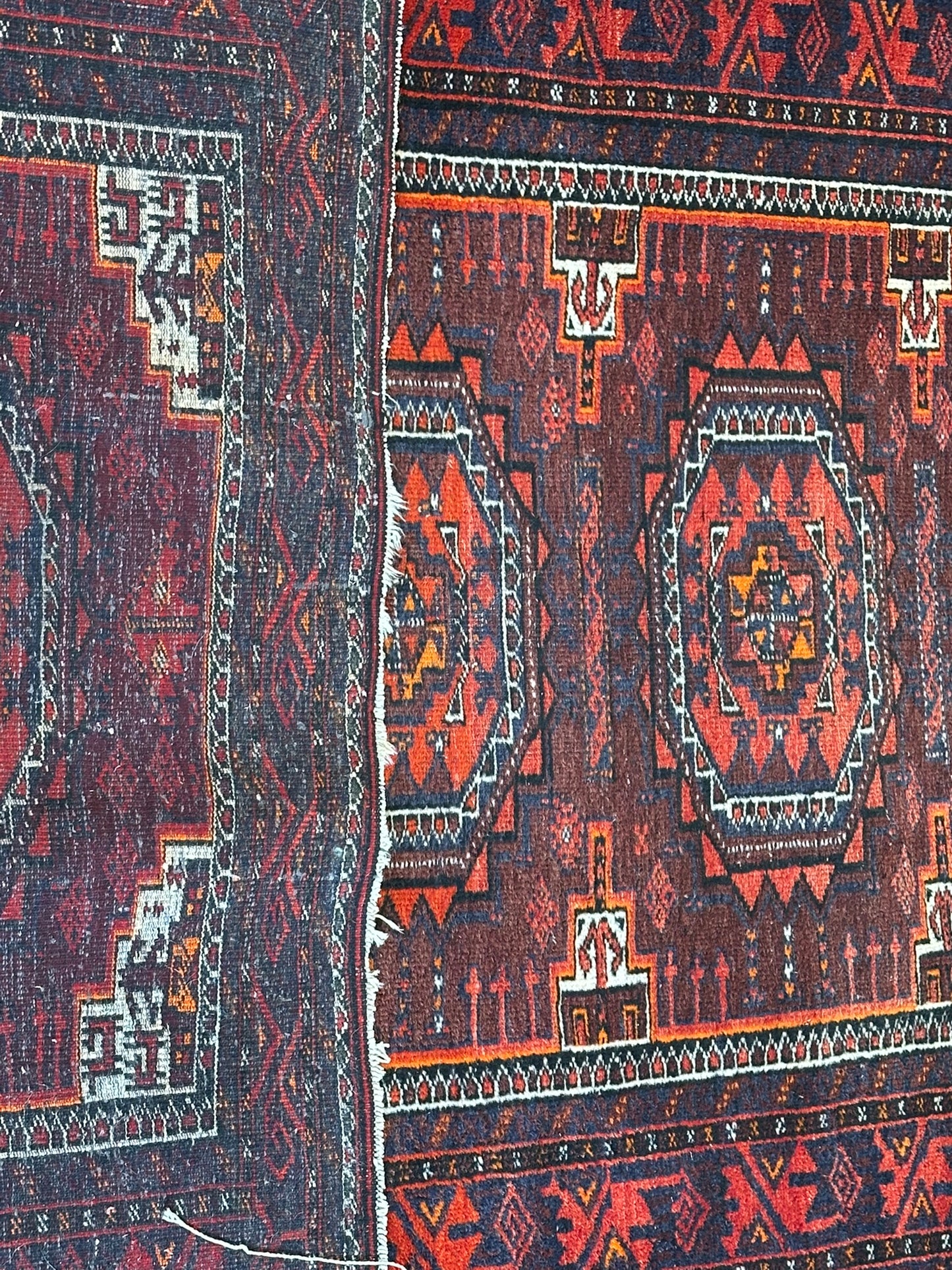 Orientteppich handgeknüpft Belutsch Wolle 200x112 cm