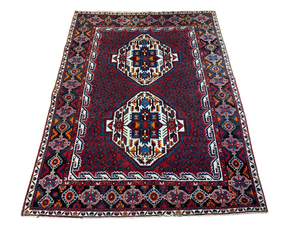 Orientteppich handgeknüpft Afschari Wolle Naturfarben 208x155 cm