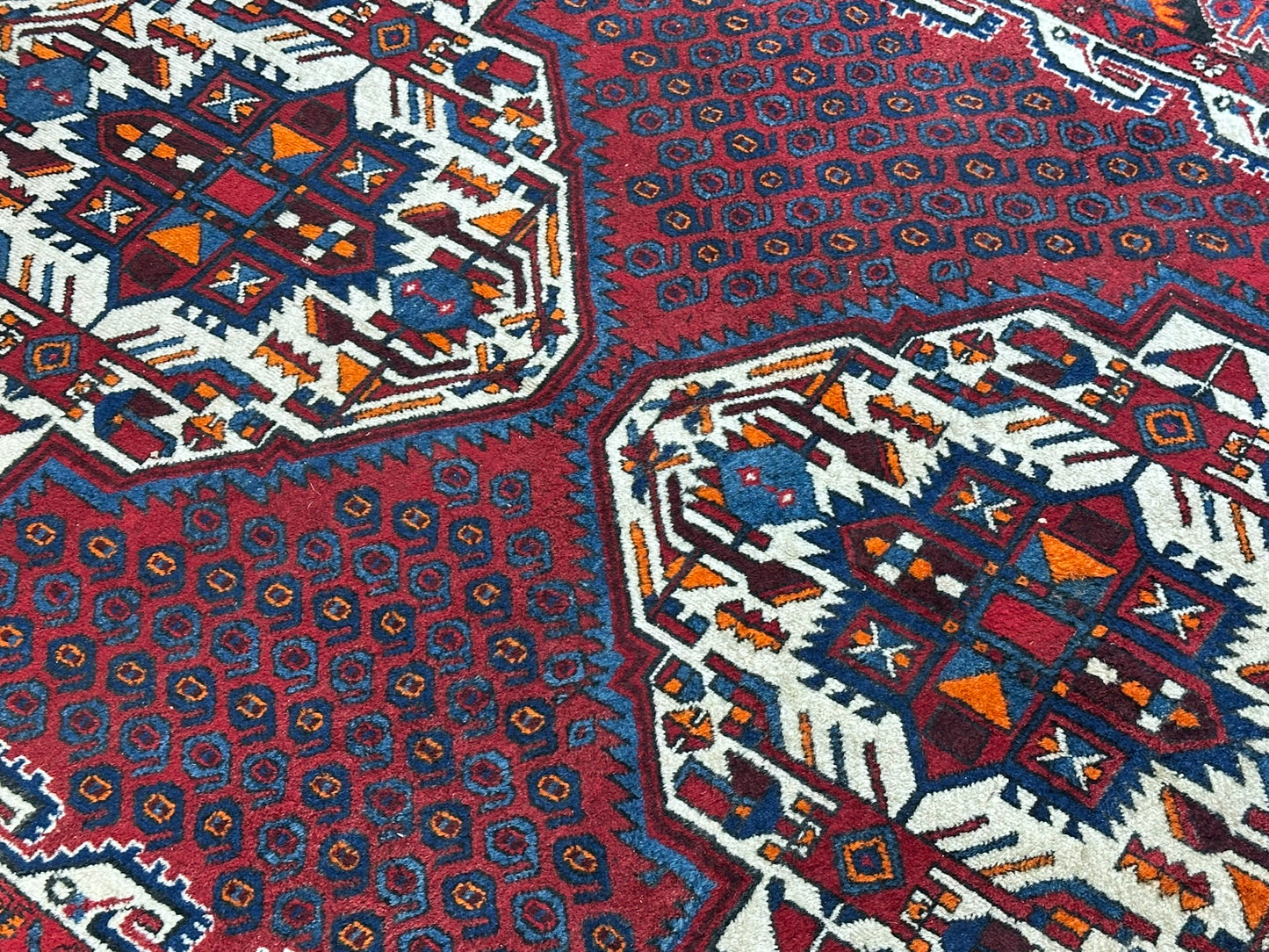 Orientteppich handgeknüpft Afschari Wolle Naturfarben 208x155 cm