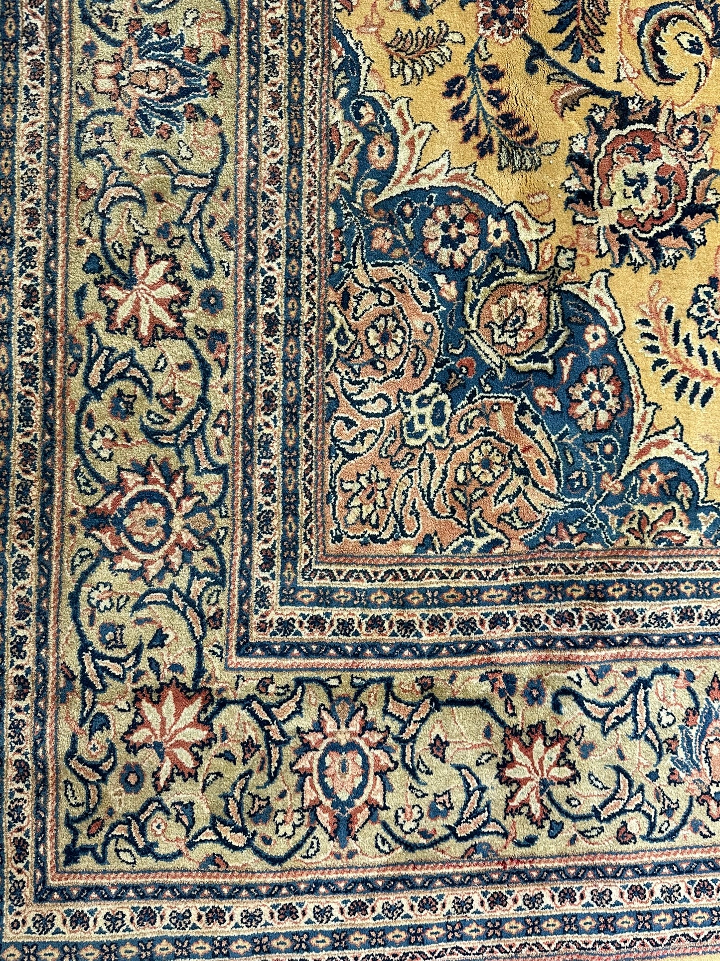 Handgeknüpfter Semi Antiker Teppich Sarouqh 420x300 cm – Naturfarben