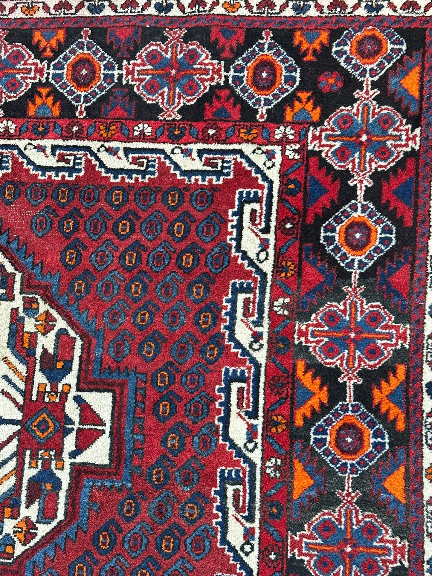 Orientteppich handgeknüpft Afschari Wolle Naturfarben 208x155 cm