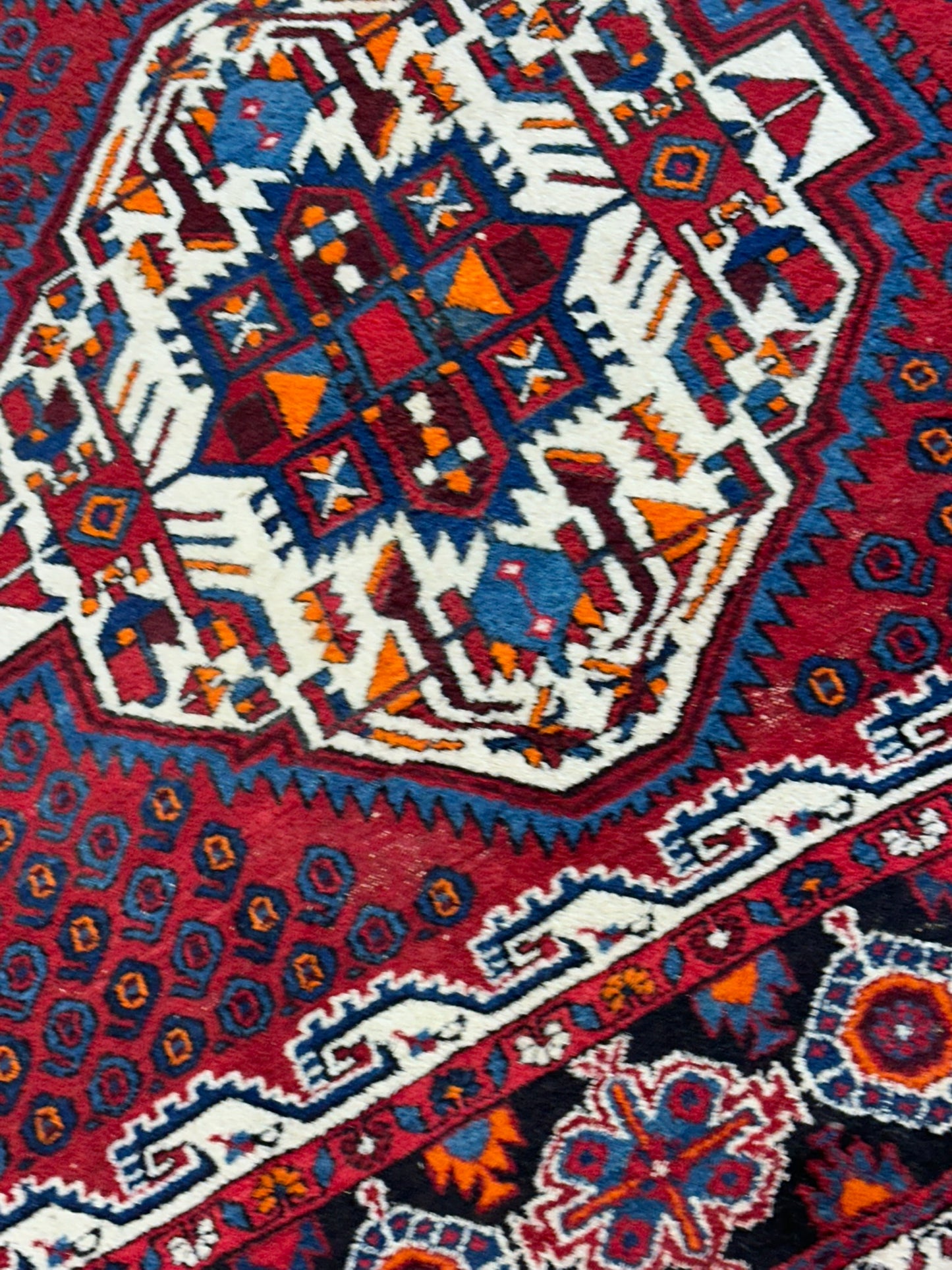 Orientteppich handgeknüpft Afschari Wolle Naturfarben 208x155 cm