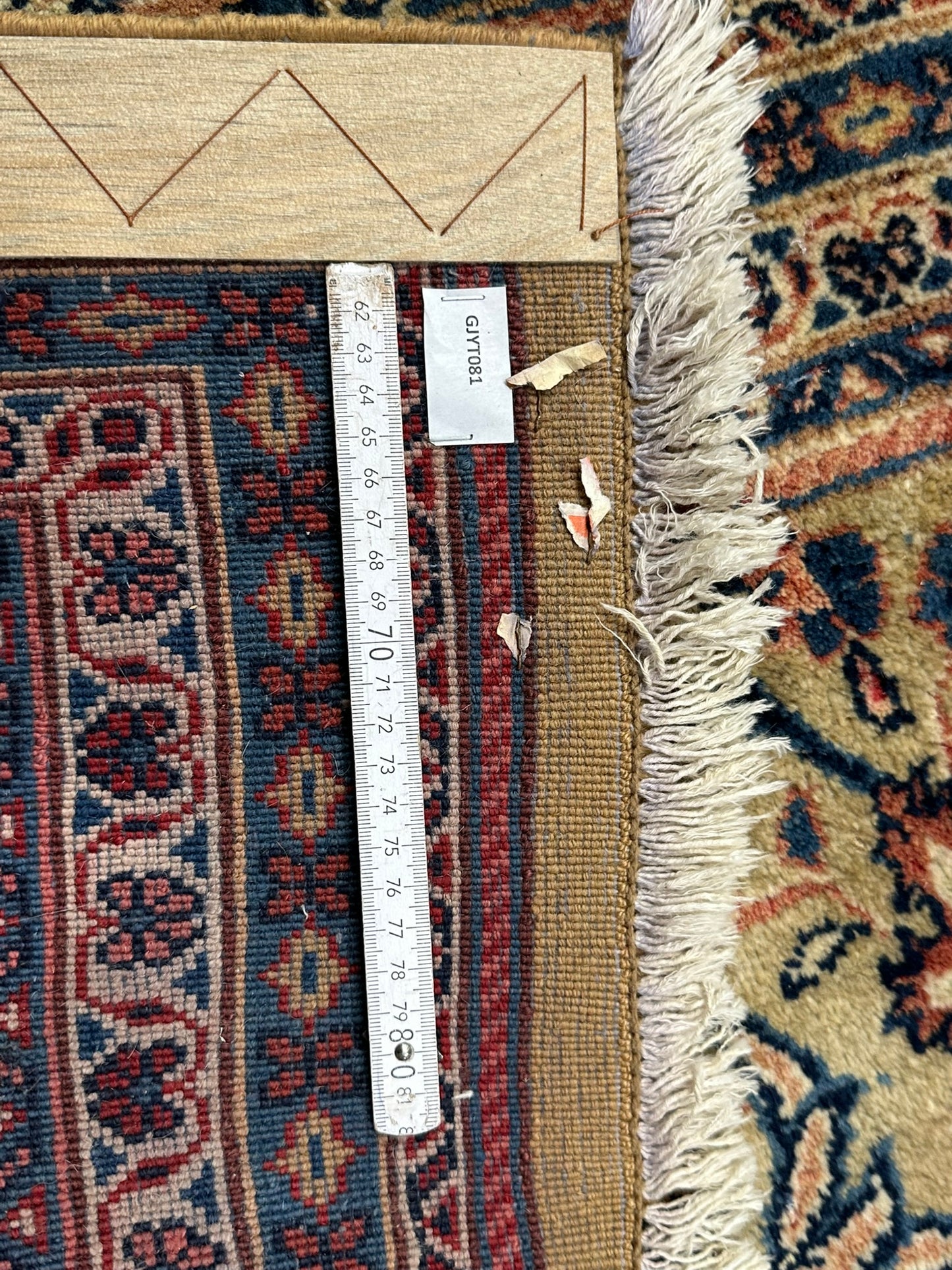 Handgeknüpfter Semi Antiker Teppich Sarouqh 420x300 cm – Naturfarben