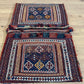 Antik Orientteppich handgeknüpft Bachtiari Salztsche  Naturfarben 92x60 cm