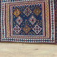 Antik Orientteppich handgeknüpft Bachtiari Salztsche  Naturfarben 92x60 cm