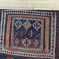 Antik Orientteppich handgeknüpft Bachtiari Salztsche  Naturfarben 92x60 cm