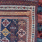 Antik Orientteppich handgeknüpft Bachtiari Salztsche  Naturfarben 92x60 cm