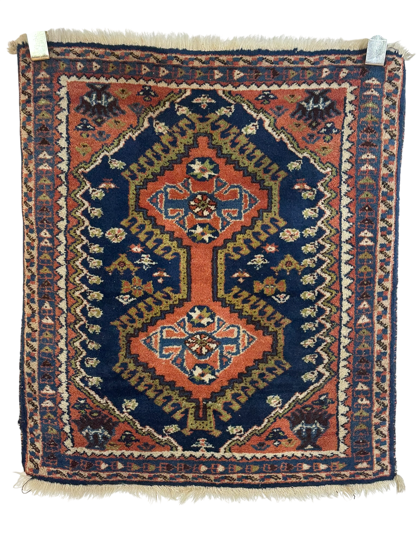 Antik Orientteppich handgeknüpft Schiraz 74x66 cm