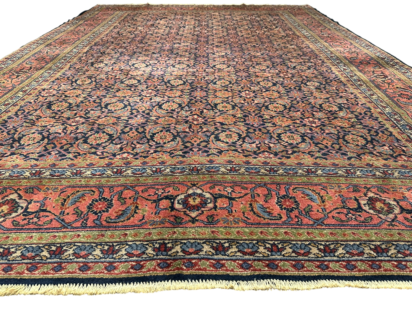 Handgeknüpfter Perser Teppich Mahal 413x290 cm – Antik um 1900