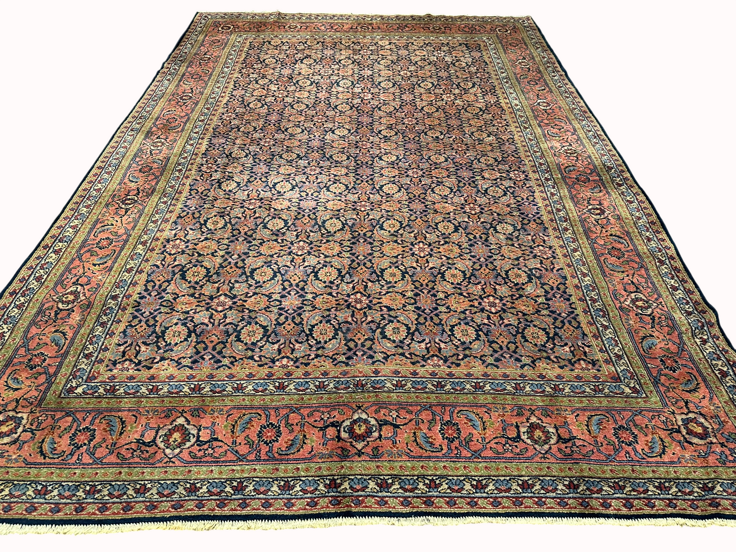 Handgeknüpfter Perser Teppich Mahal 413x290 cm – Antik um 1900