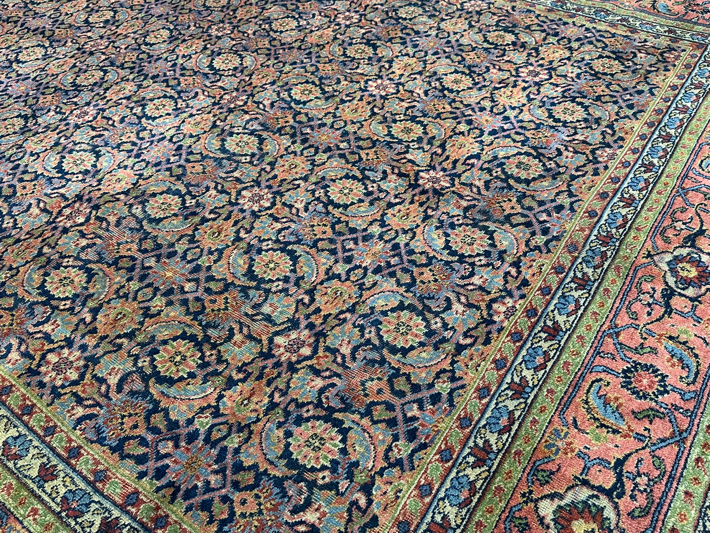 Handgeknüpfter Perser Teppich Mahal 413x290 cm – Antik um 1900