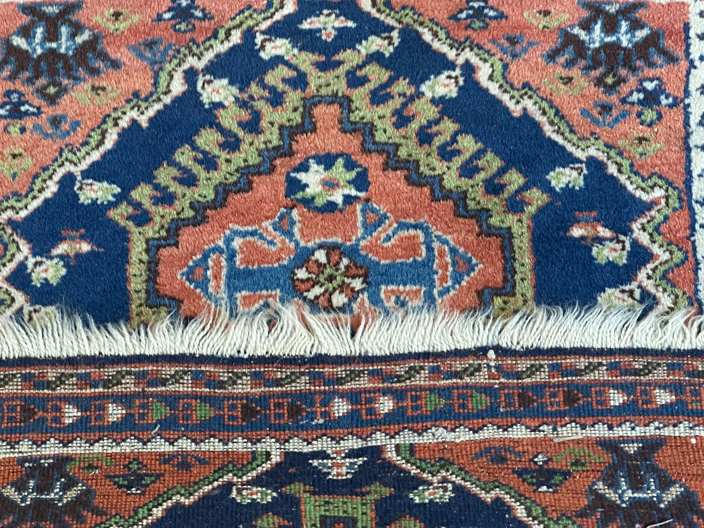 Antik Orientteppich handgeknüpft Schiraz 74x66 cm
