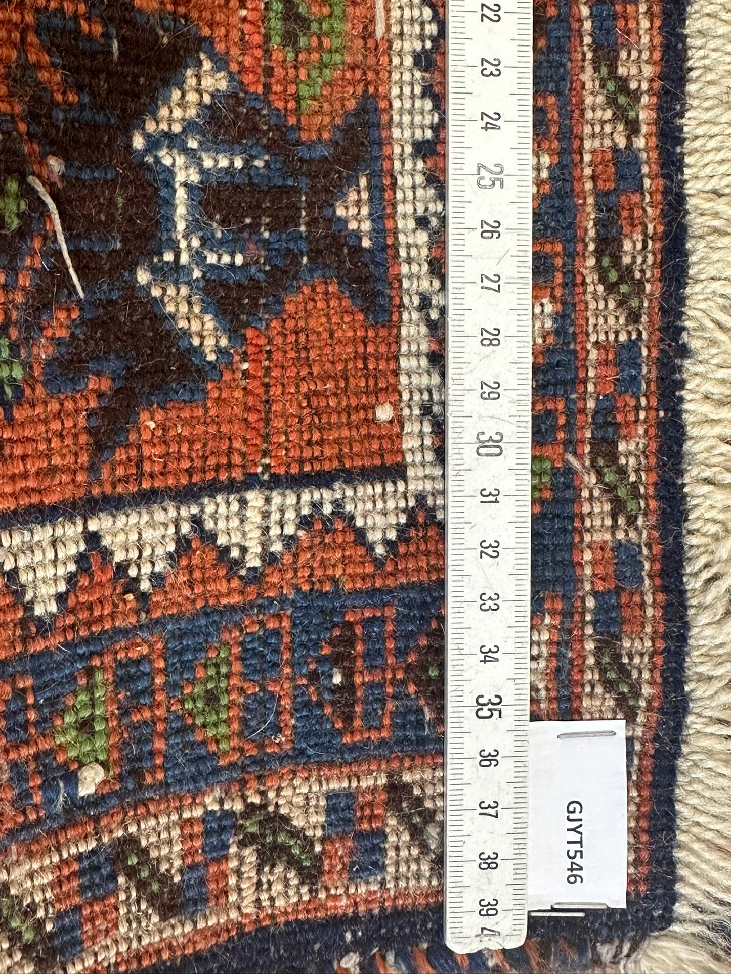 Antik Orientteppich handgeknüpft Schiraz 74x66 cm