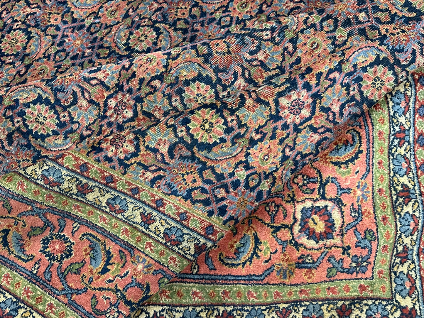 Handgeknüpfter Perser Teppich Mahal 413x290 cm – Antik um 1900