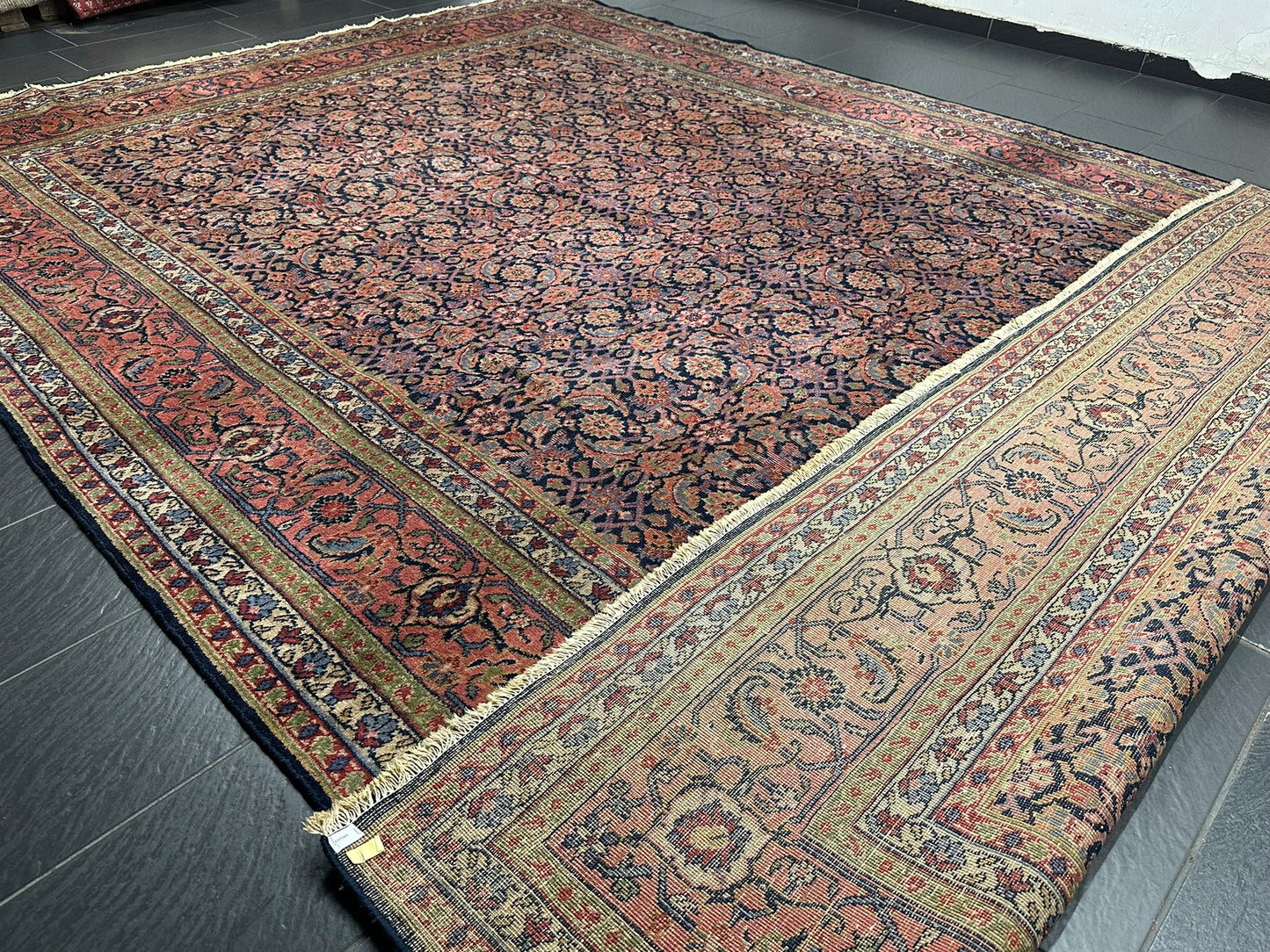Handgeknüpfter Perser Teppich Mahal 413x290 cm – Antik um 1900
