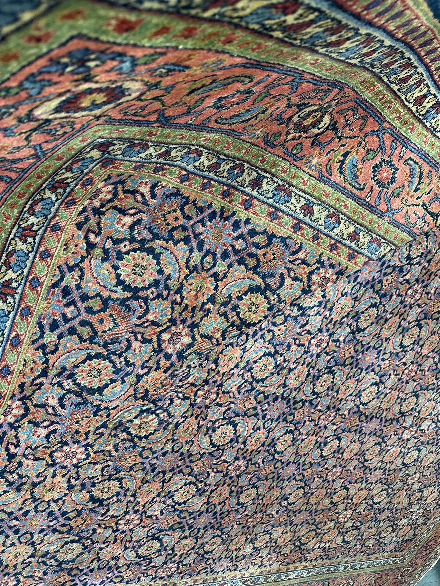 Handgeknüpfter Perser Teppich Mahal 413x290 cm – Antik um 1900